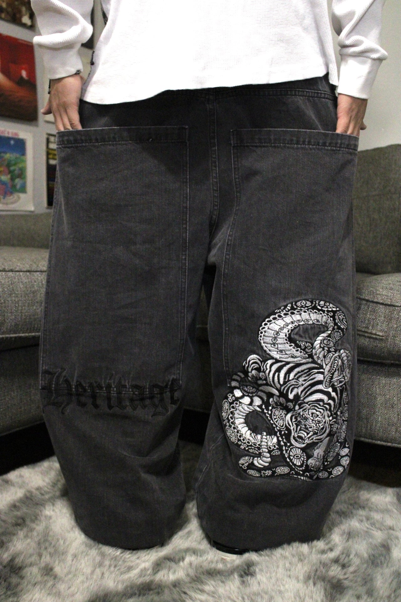 Heritage White Tiger Jeans