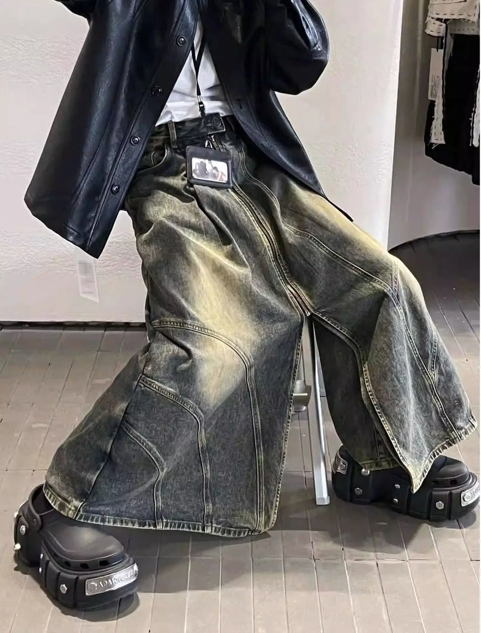 Wide Leg Denim Jeans