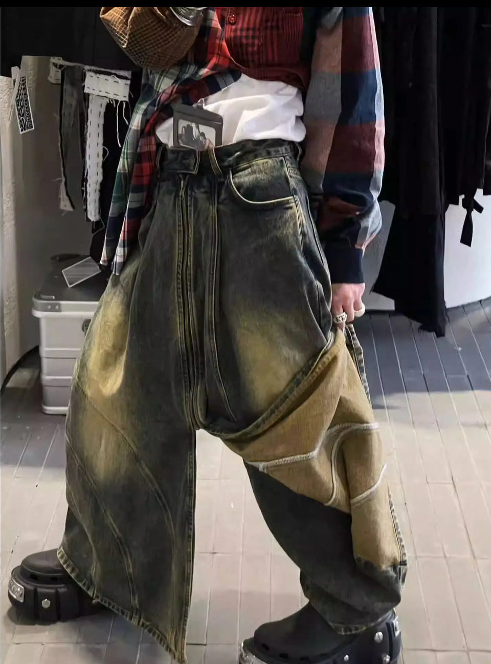 Wide Leg Denim Jeans