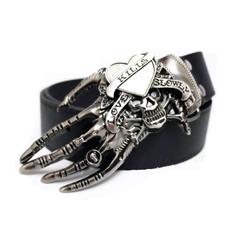 Love Kills Slowly Leather Belt