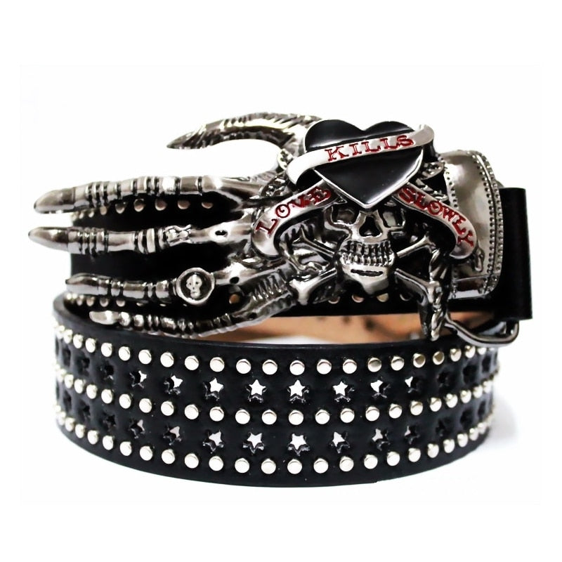 Love Kills Slowly Leather Belt