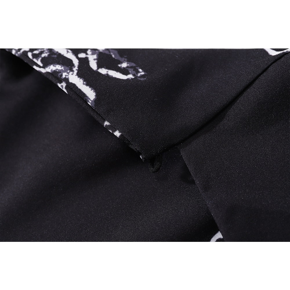 Dark Skeleton Snake Button Up Shirt