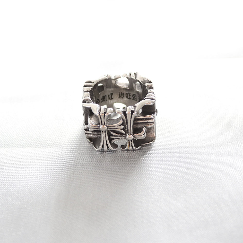 Vintage Steel Cross Ring