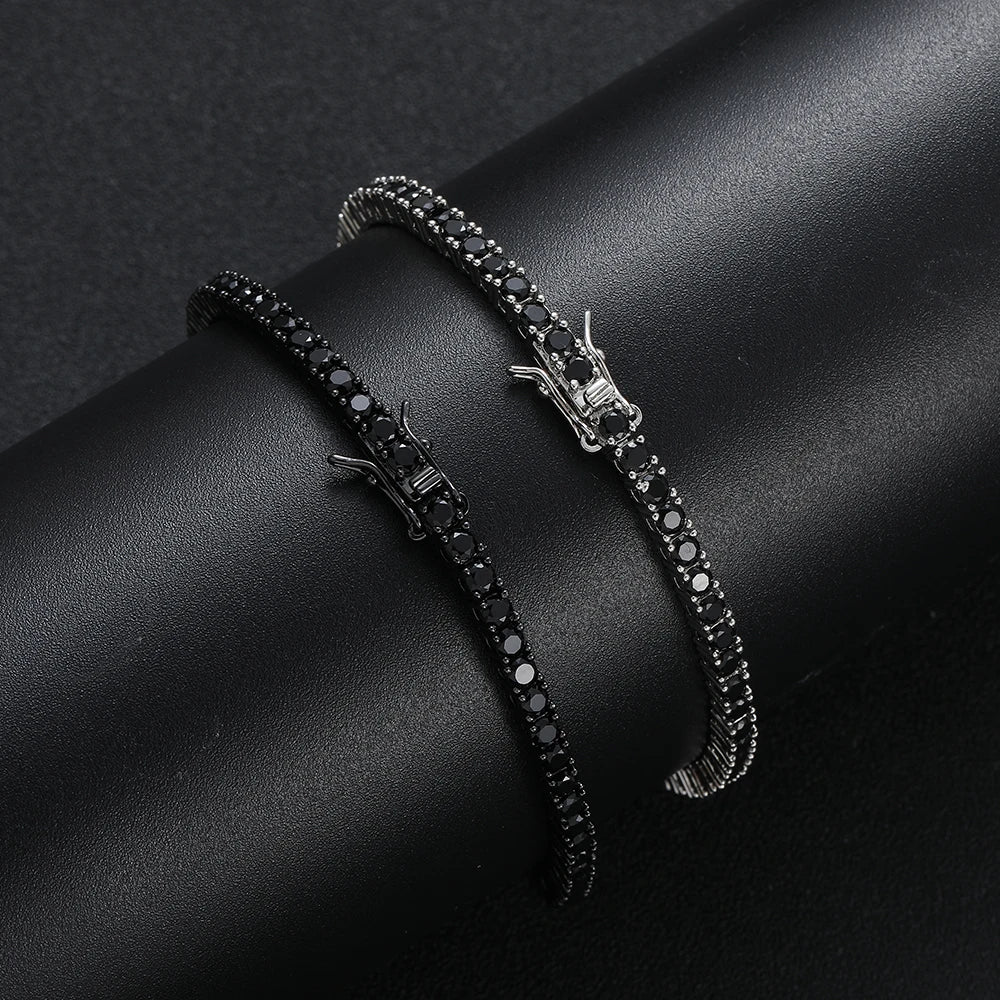 Dark Rhinestone Tennis Bracelet