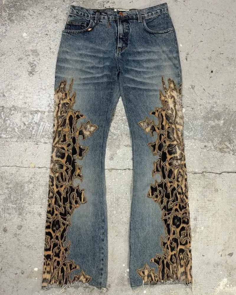 Flare Leopard Jeans