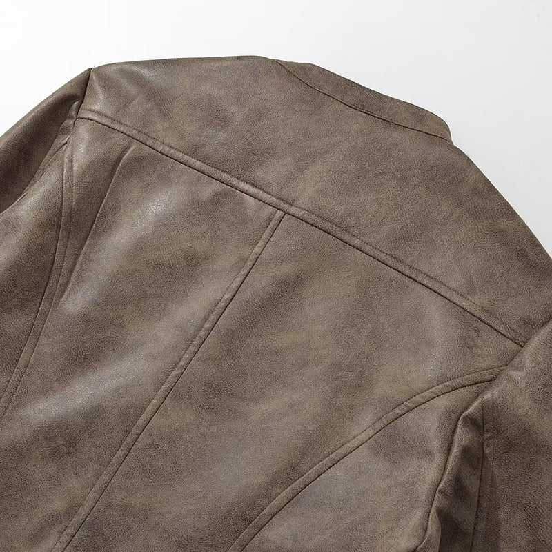 Cropped Leather jacket