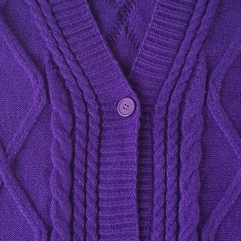 Autumn Star Dark Purple Cardigan