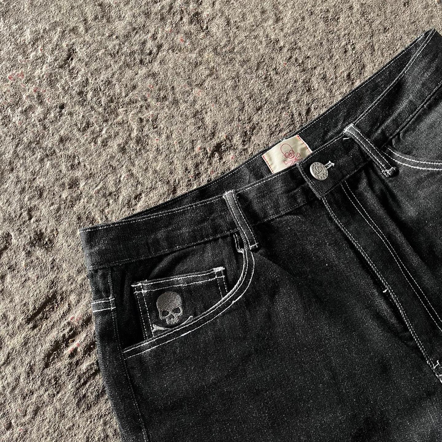 Dragon Embroidered Jorts