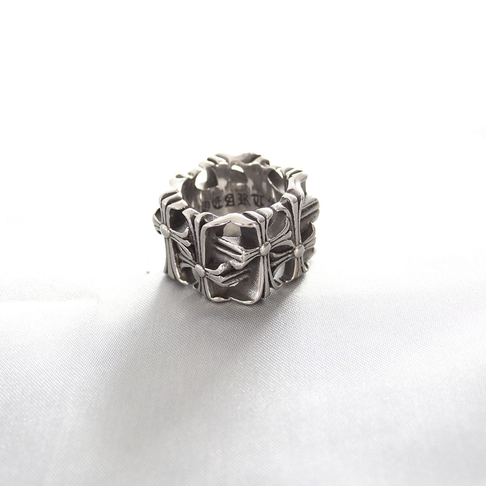 Vintage Steel Cross Ring