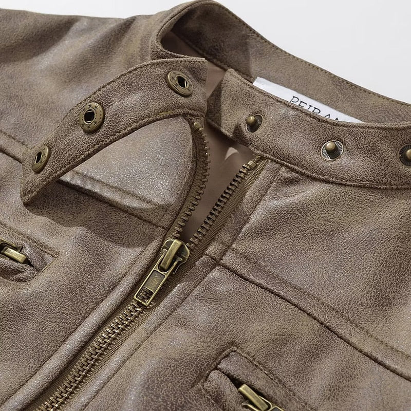 Cropped Leather jacket