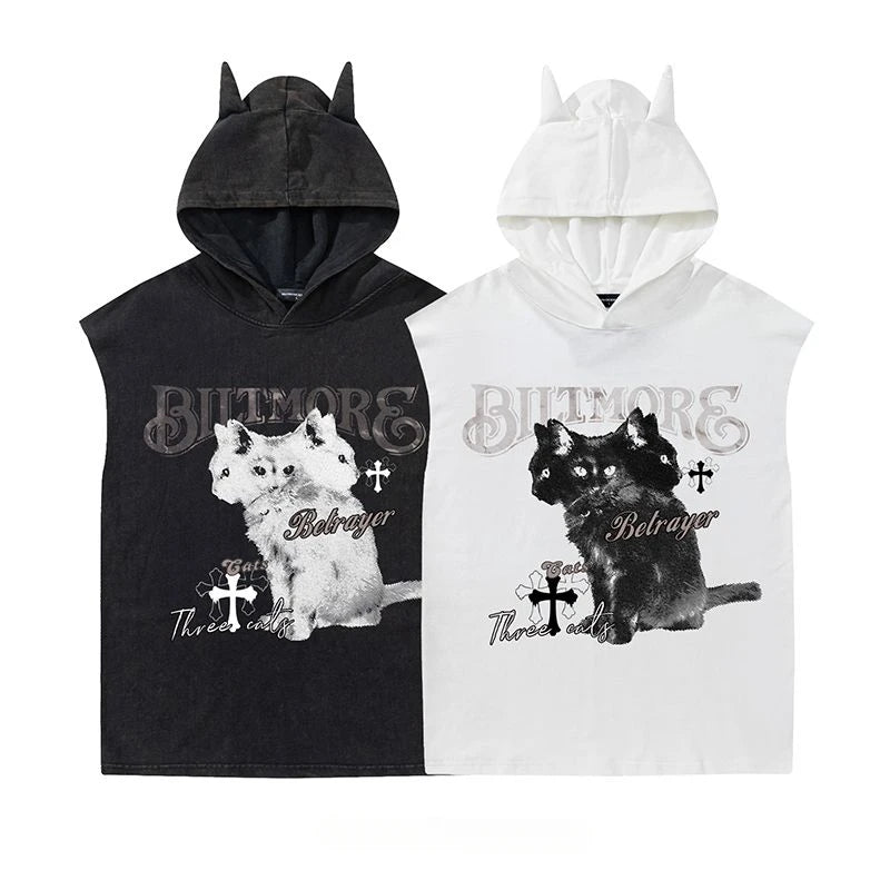 3 Headed Crop Hoodie