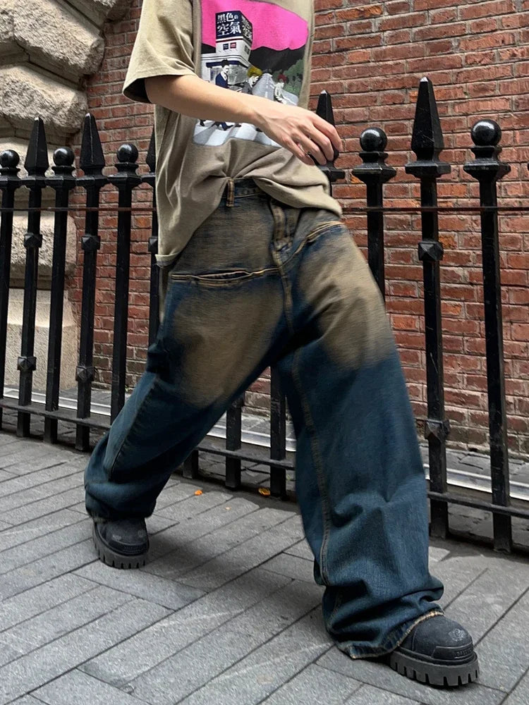 Distressed Washed Jeans