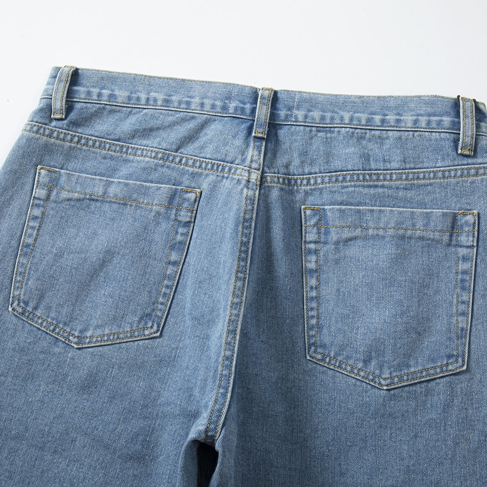 Leather Embroidered Denim Shorts