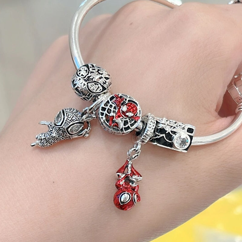 925 Sterling Silver Custom Spider-Man Bracelets