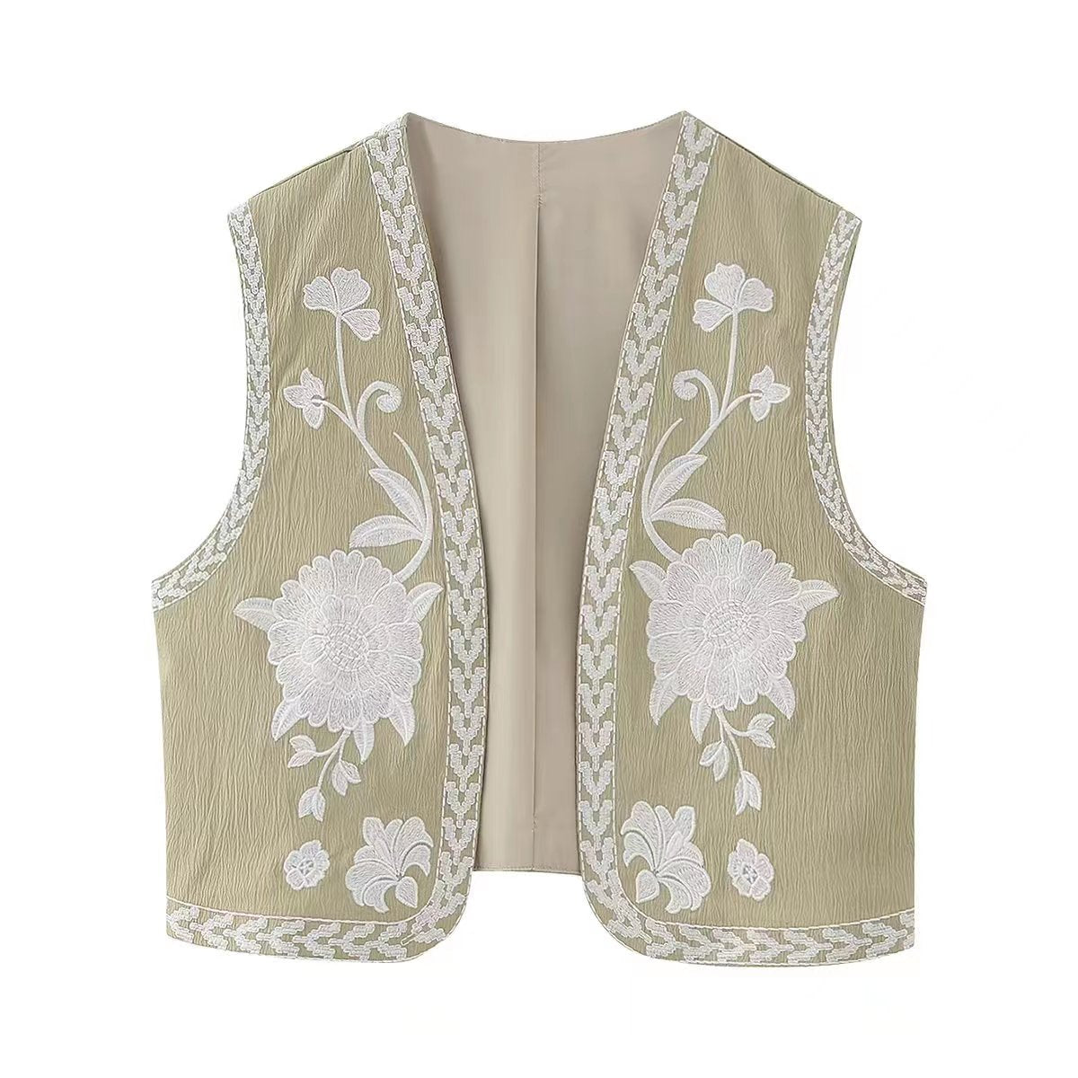 Vintage Floral Vest Jacket
