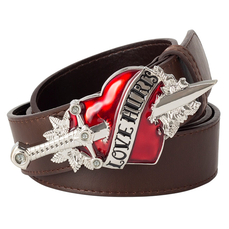 Love Hurts Leather Belt