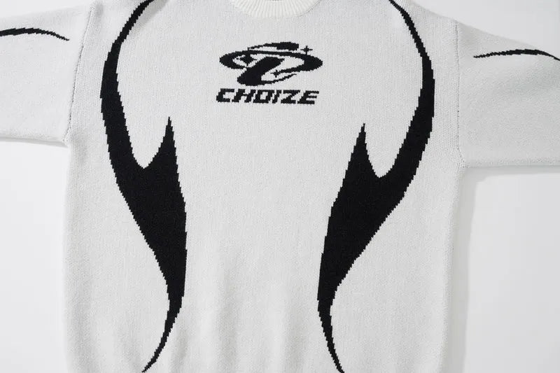 Sports Style Knitted Sweater