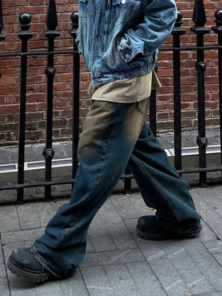 Distressed Washed Jeans