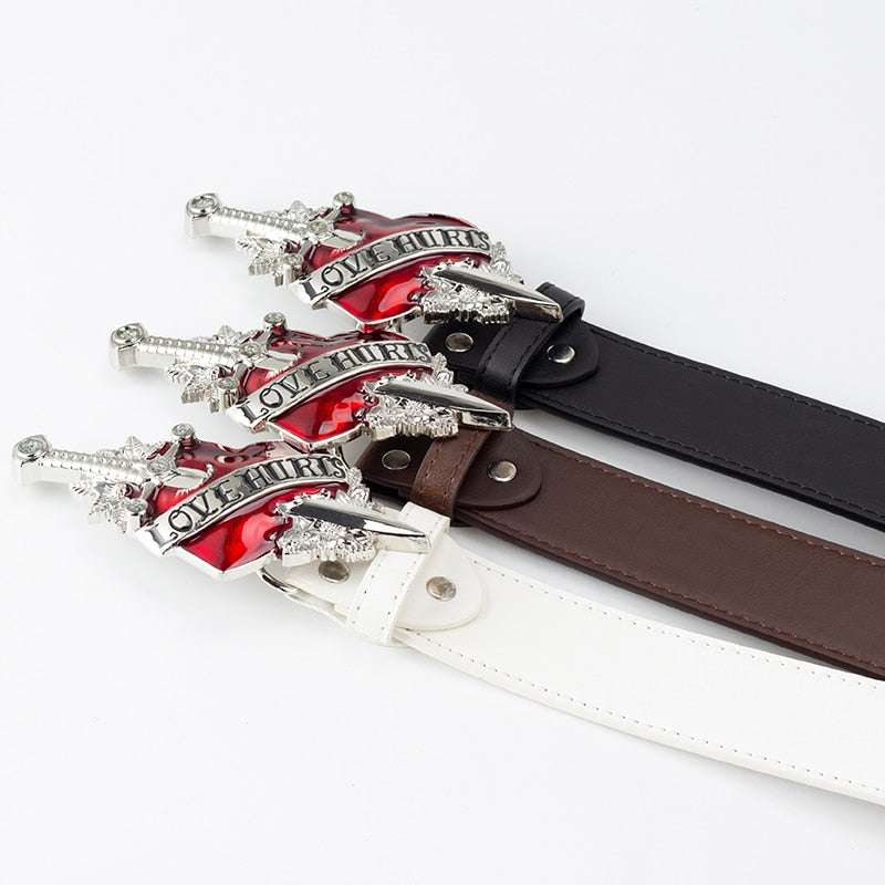Love Hurts Leather Belt
