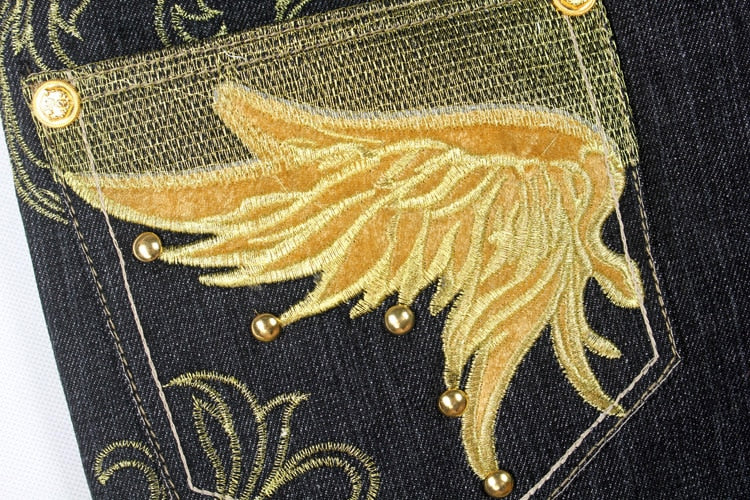 Men's Golden Wings Denim Shorts