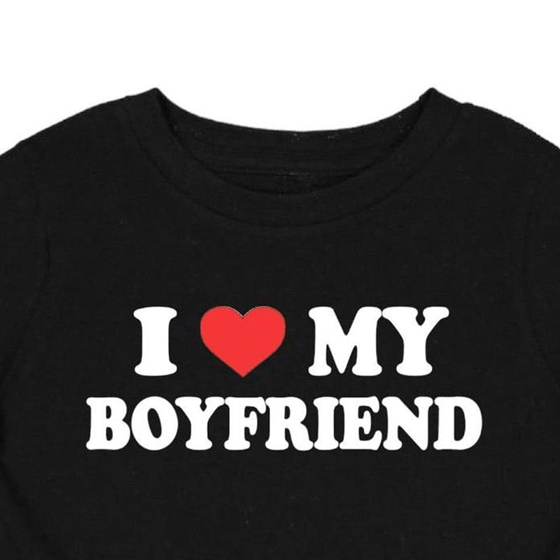 I Love My Boyfriend Crop Top