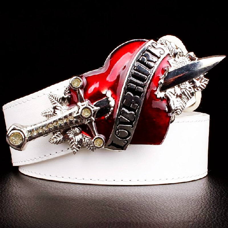 Love Hurts Leather Belt