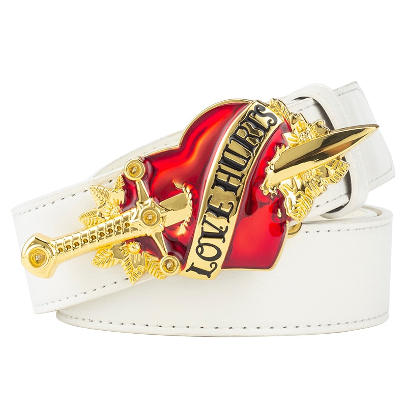 Love Hurts Leather Belt