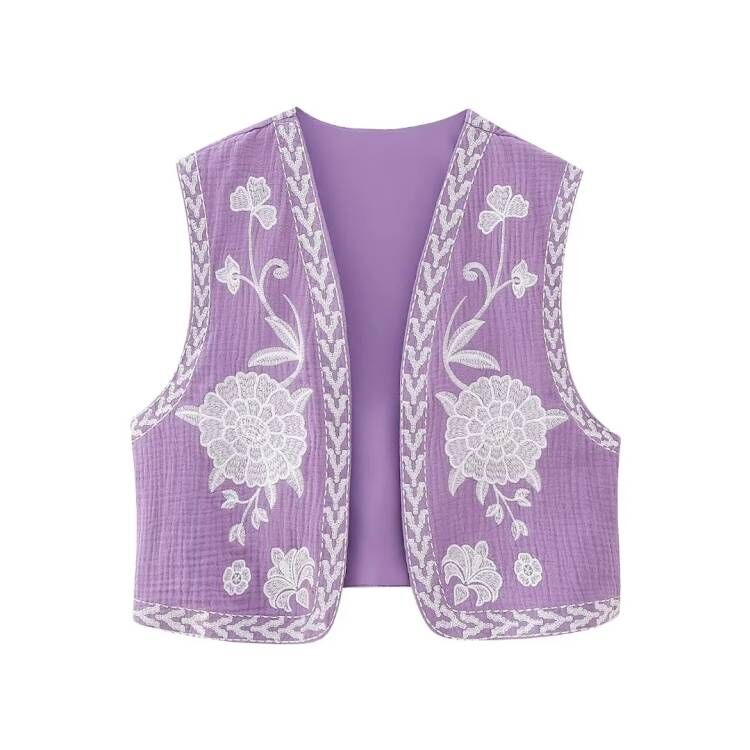 Vintage Floral Vest Jacket