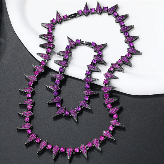 Heritage Purple Rhinestone Chain