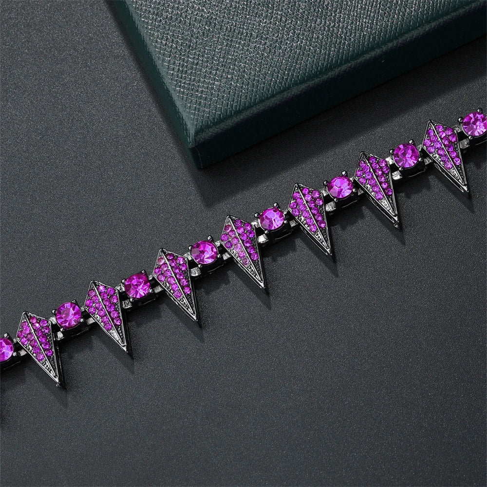 Heritage Purple Rhinestone Chain
