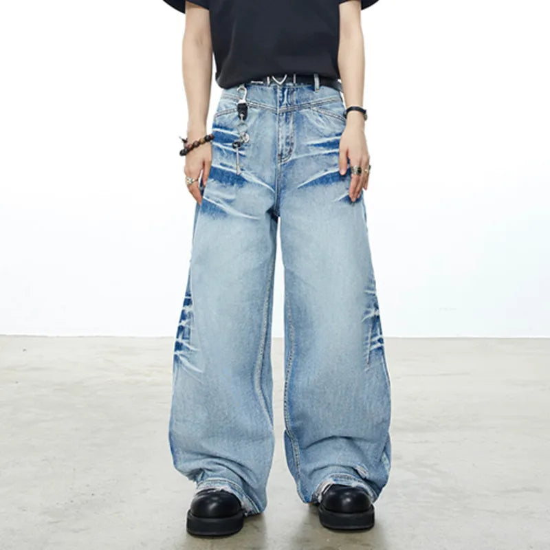 Distressed Blue Jeans