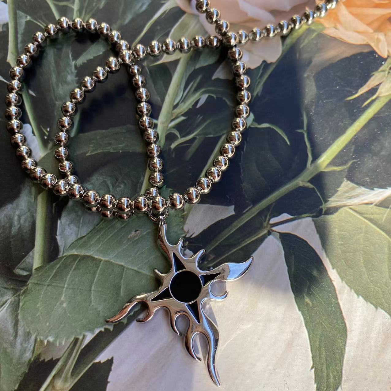 Stainless Steel Sun Necklace