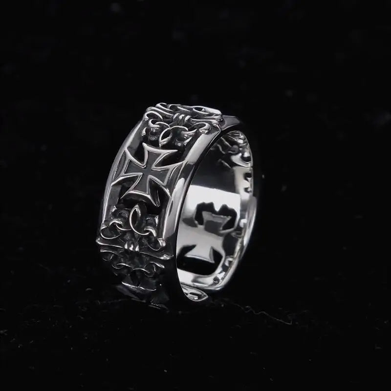 Iron Cross Adjustable Ring