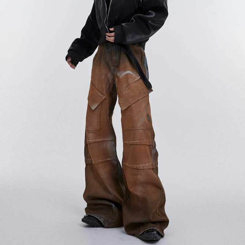 Men's Wide Leg Denim Pants