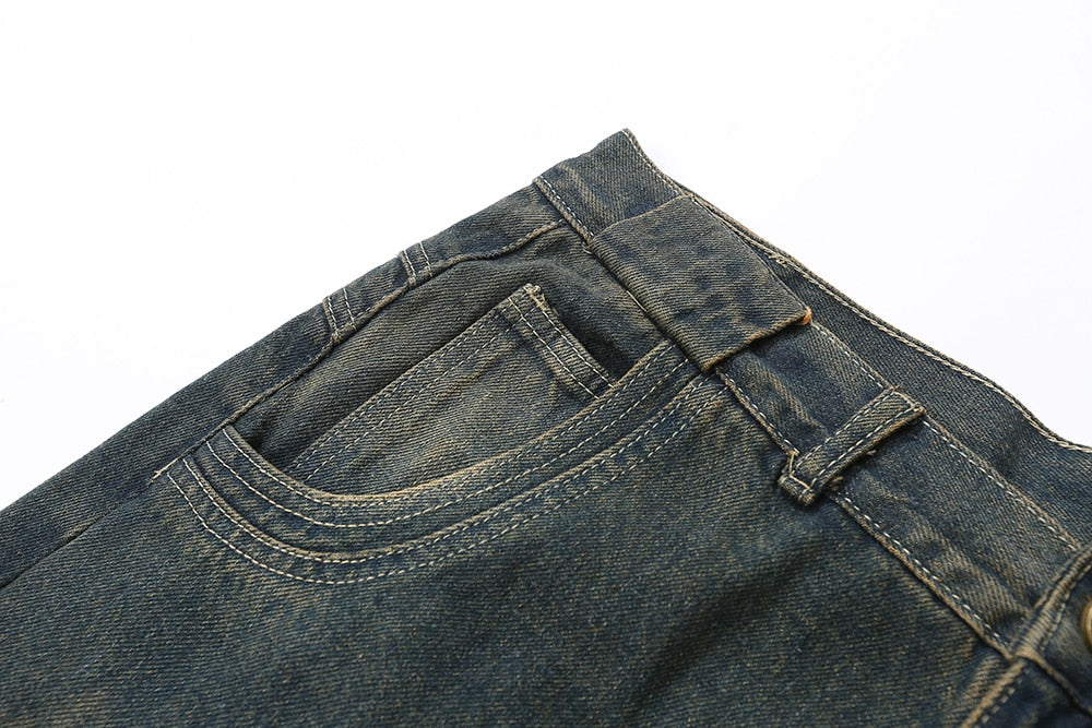 Vintage Y Striped Straight Flare Pants