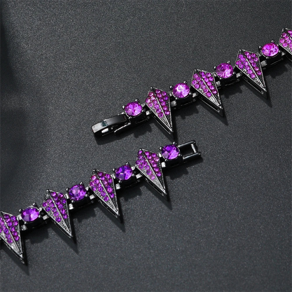 Heritage Purple Rhinestone Chain