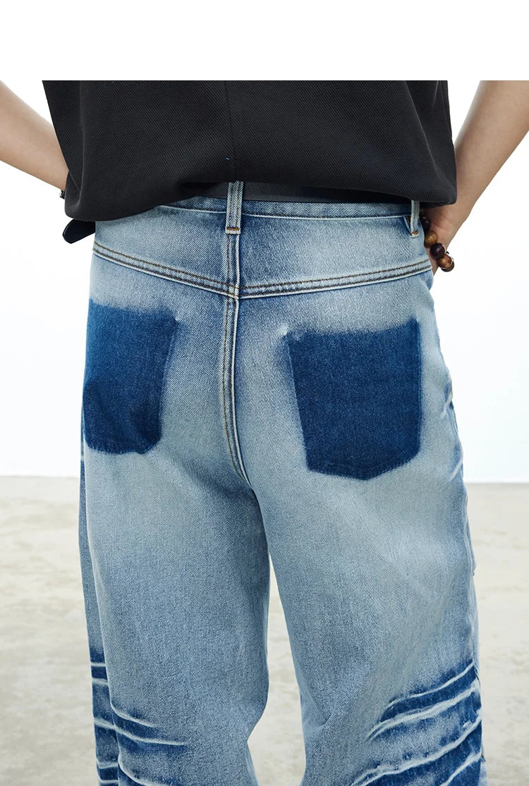 Distressed Blue Jeans