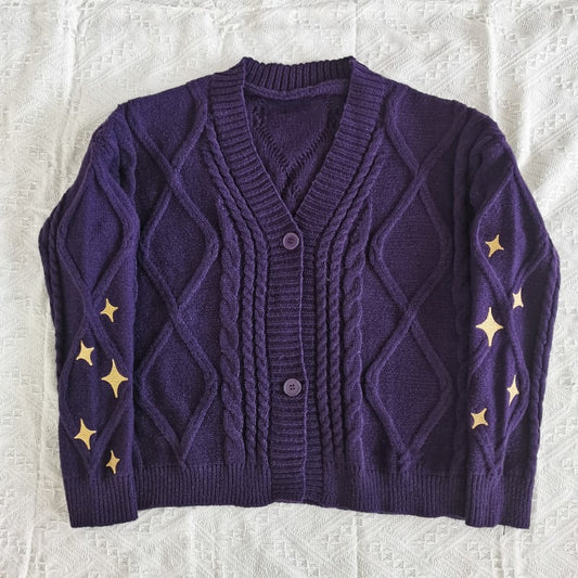 Autumn Star Dark Purple Cardigan