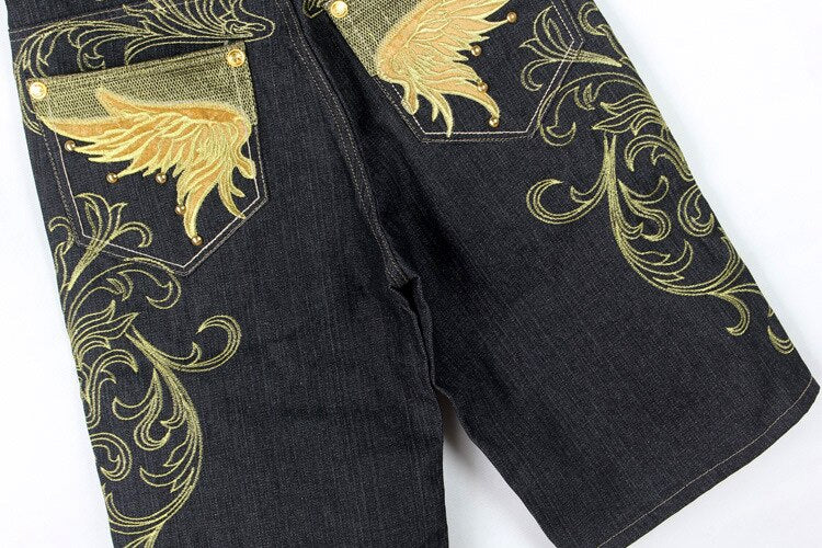 Men's Golden Wings Denim Shorts