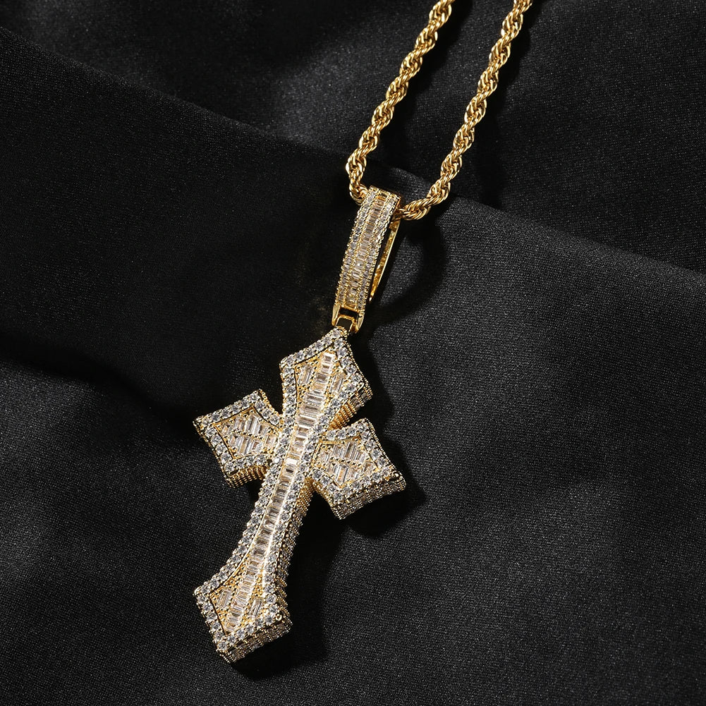 Rhinestone Cross Necklace