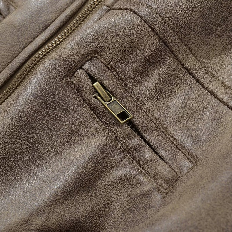 Cropped Leather jacket