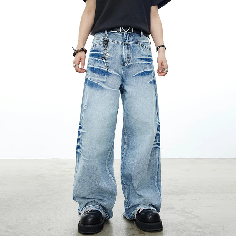 Distressed Blue Jeans
