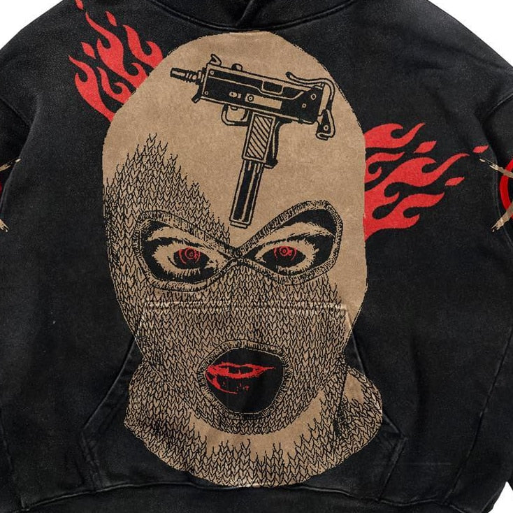 Red Eyed Masked Hoodie