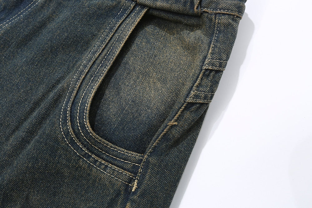 Vintage Y Striped Straight Flare Pants