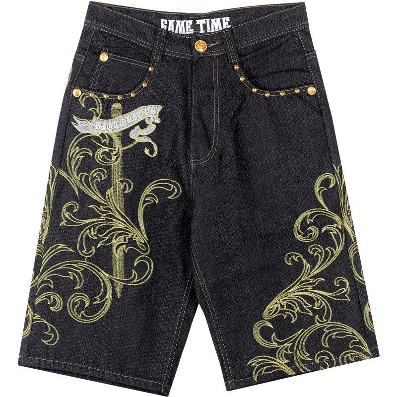 Men's Golden Wings Denim Shorts