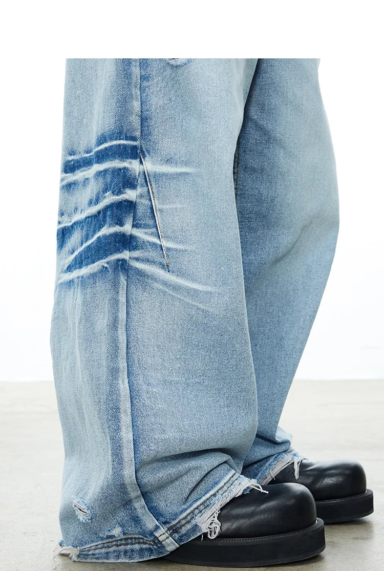 Distressed Blue Jeans