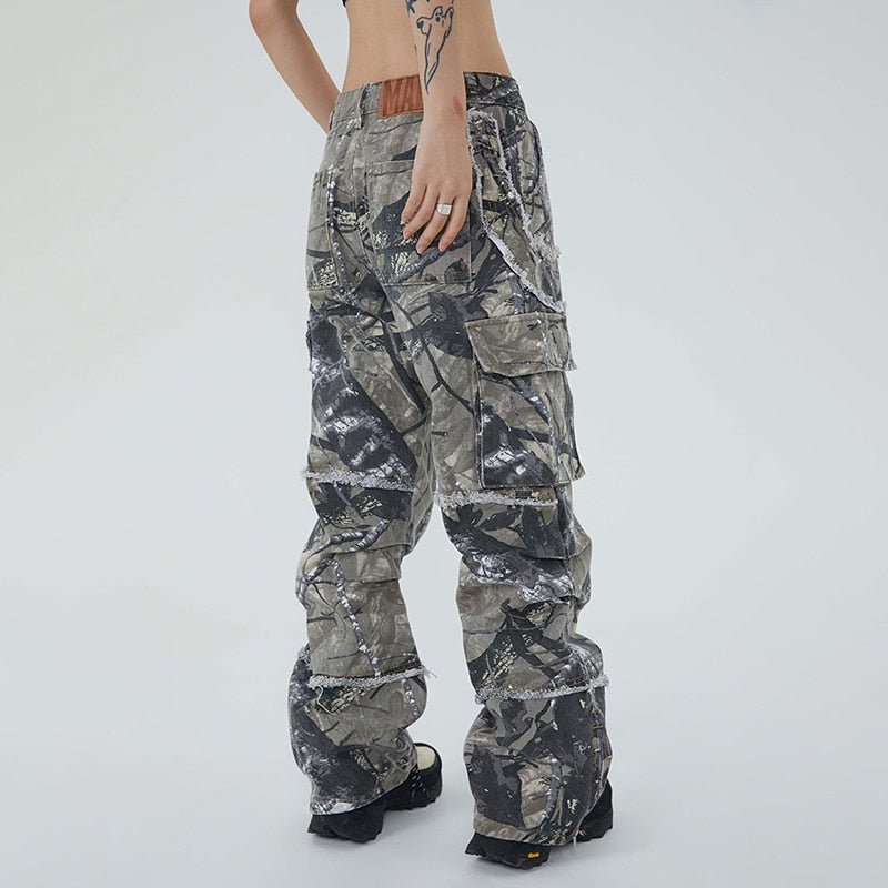 Camouflage Denim Cargos
