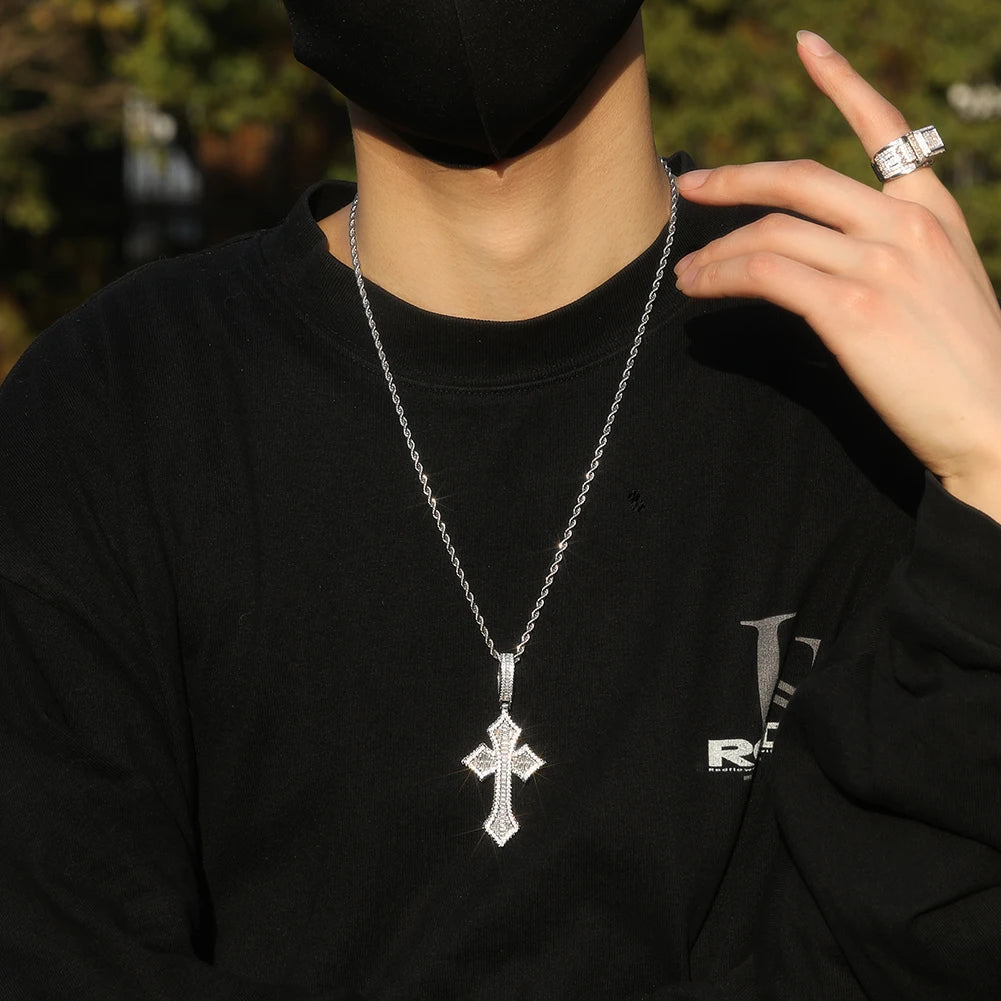 Rhinestone Cross Necklace
