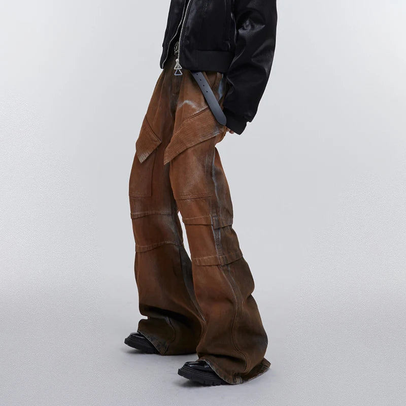 Men's Wide Leg Denim Pants