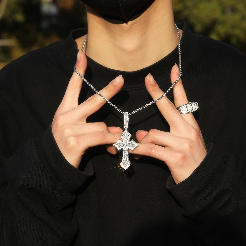 Rhinestone Cross Necklace